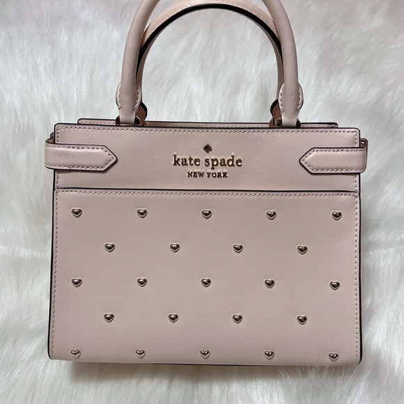 Kate Spade Staci Small Heart Studded Satchel Bundle - Picture 4 of 8